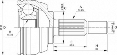 OPEN PARTS cvj574910 -  Шарнирный комплект, приводной вал